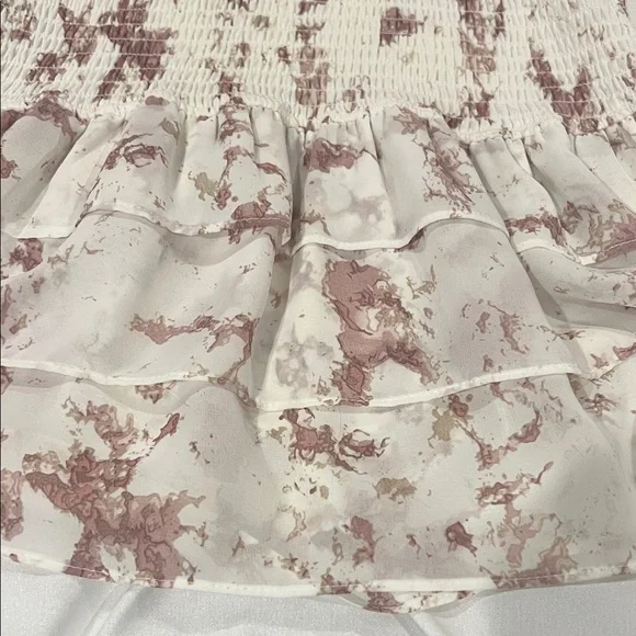 Storia Cream and Pink Ruffle Dress Size S - Picture 5 of 9